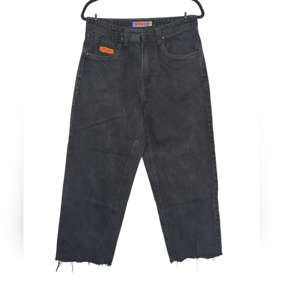 Empyre Denim - Empyre Relax Loose Fit Raw Hem Jeans Black 30‎